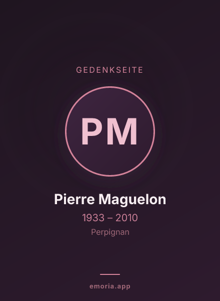 Gedenkportrait von Pierre Maguelon