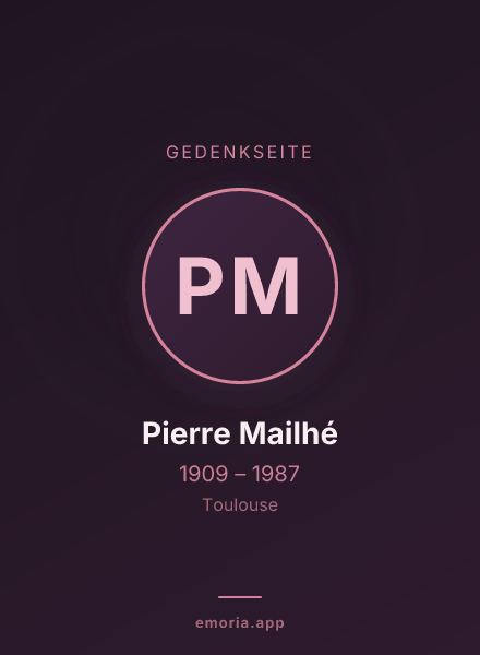 Gedenkportrait von Pierre Mailhé