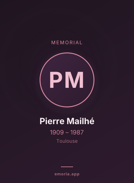 Memorial portrait of Pierre Mailhé