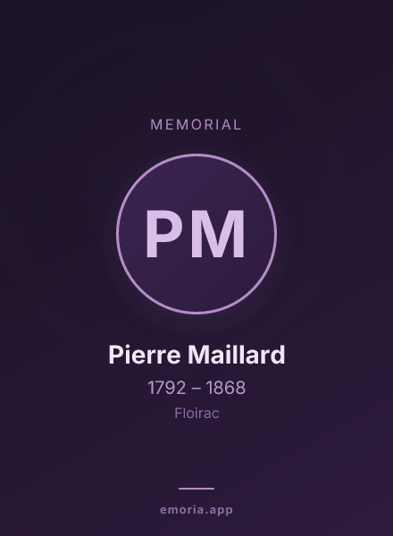 Memorial portrait of Pierre Maillard