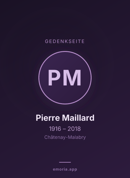 Gedenkportrait von Pierre Maillard