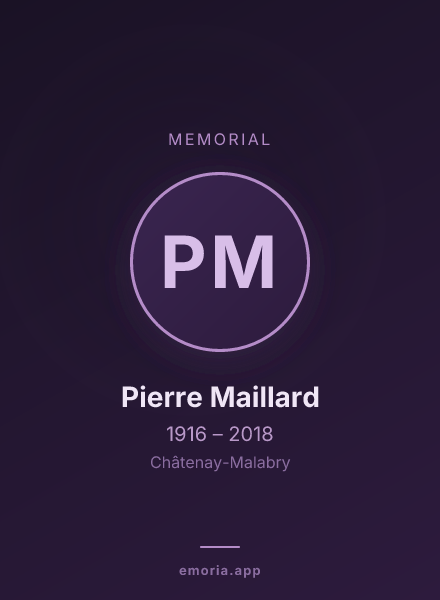 Memorial portrait of Pierre Maillard