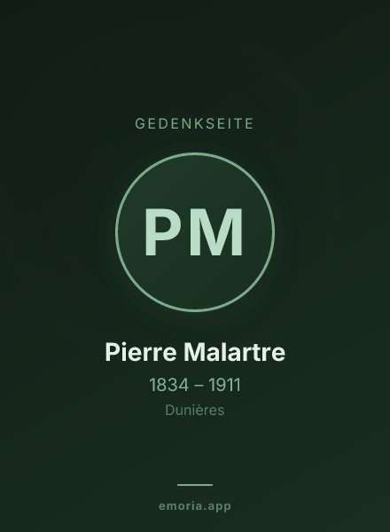 Gedenkportrait von Pierre Malartre