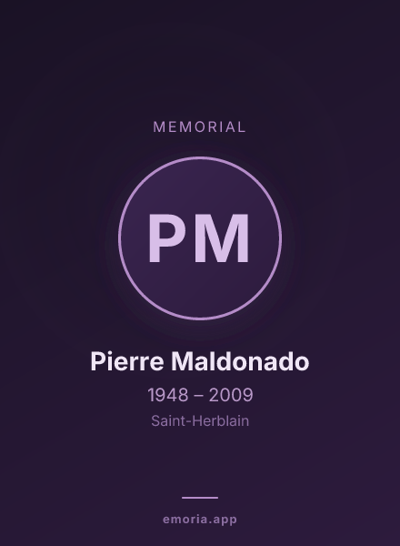 Memorial portrait of Pierre Maldonado