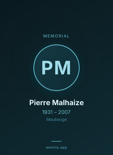 Memorial portrait of Pierre Malhaize
