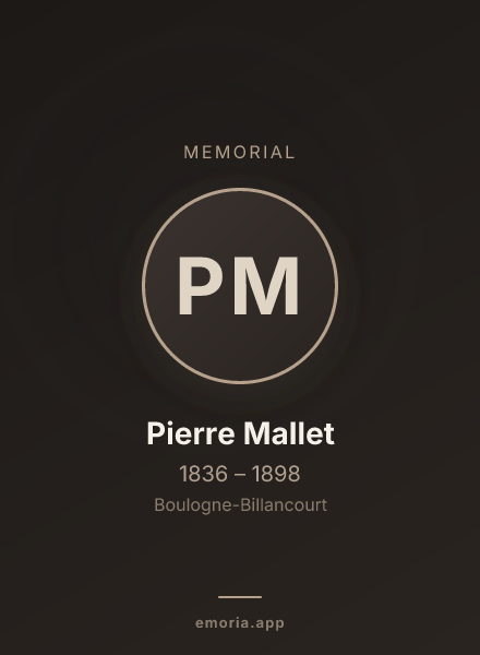 Memorial portrait of Pierre Mallet
