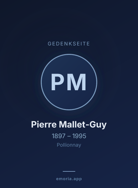 Gedenkportrait von Pierre Mallet-Guy