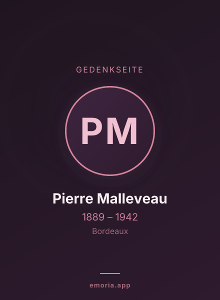 Gedenkportrait von Pierre Malleveau