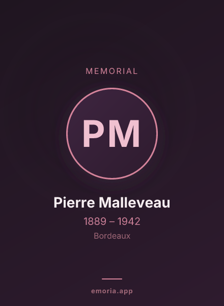 Memorial portrait of Pierre Malleveau