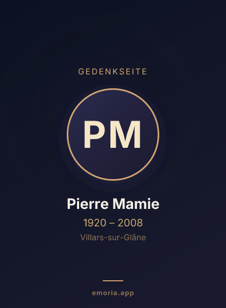 Gedenkportrait von Pierre Mamie