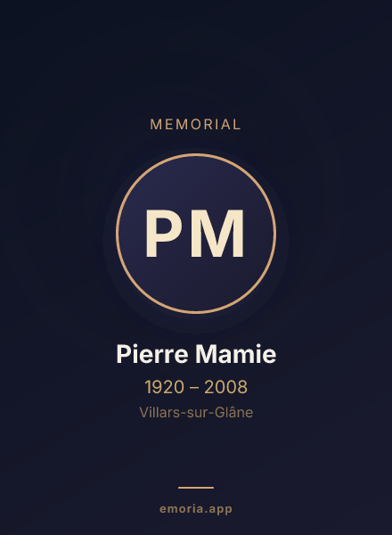 Memorial portrait of Pierre Mamie