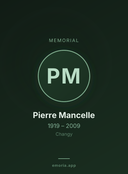 Memorial portrait of Pierre Mancelle