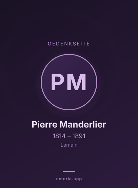 Gedenkportrait von Pierre Manderlier