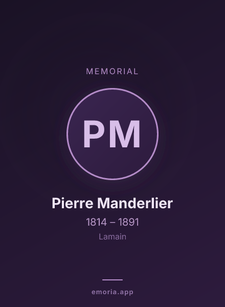 Memorial portrait of Pierre Manderlier