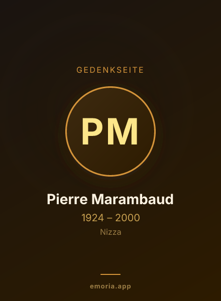 Gedenkportrait von Pierre Marambaud