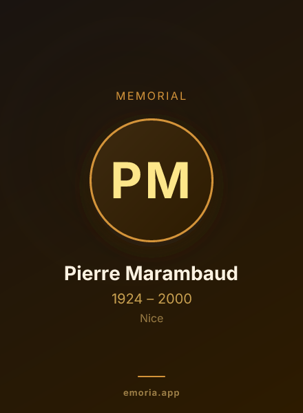 Memorial portrait of Pierre Marambaud