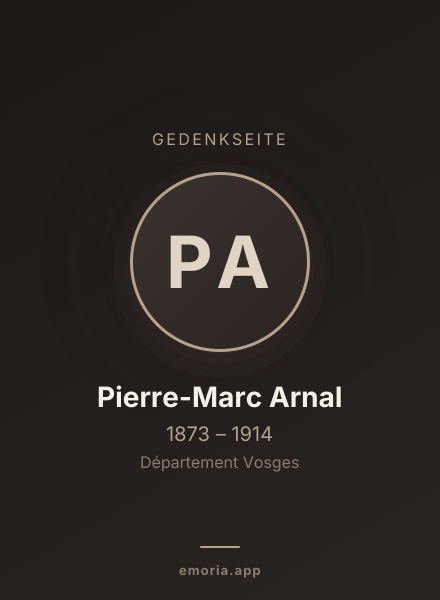 Gedenkportrait von Pierre-Marc Arnal