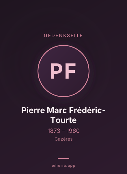 Gedenkportrait von Pierre Marc Frédéric-Tourte