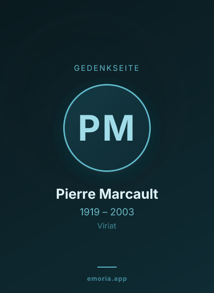 Gedenkportrait von Pierre Marcault