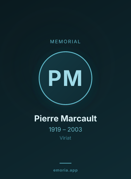 Memorial portrait of Pierre Marcault