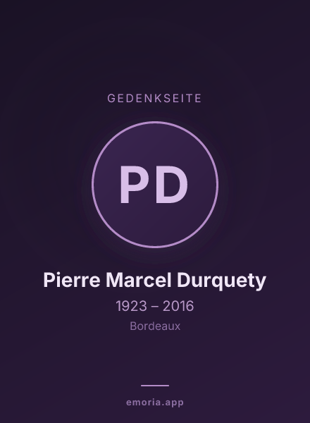 Gedenkportrait von Pierre Marcel Durquety