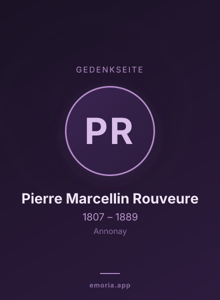 Gedenkportrait von Pierre Marcellin Rouveure