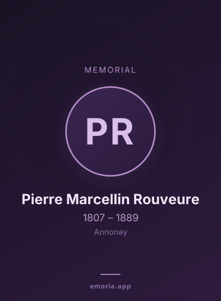 Memorial portrait of Pierre Marcellin Rouveure