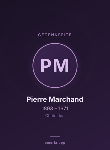 Gedenkportrait von Pierre Marchand