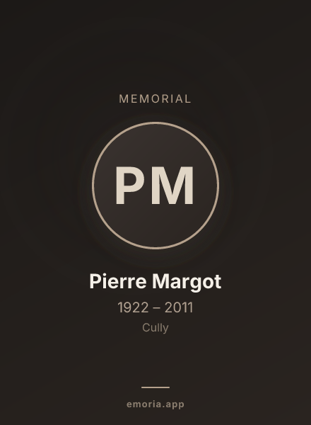 Memorial portrait of Pierre Margot