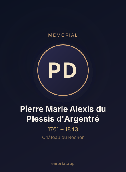 Memorial portrait of Pierre Marie Alexis du Plessis d'Argentré