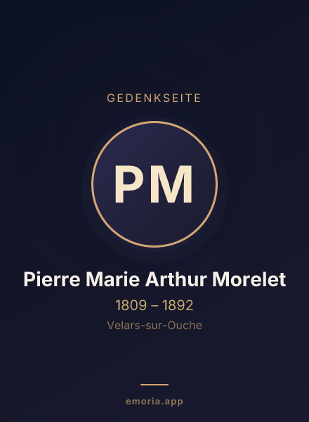 Gedenkportrait von Pierre Marie Arthur Morelet