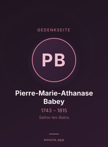 Gedenkportrait von Pierre-Marie-Athanase Babey