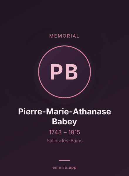 Memorial portrait of Pierre-Marie-Athanase Babey