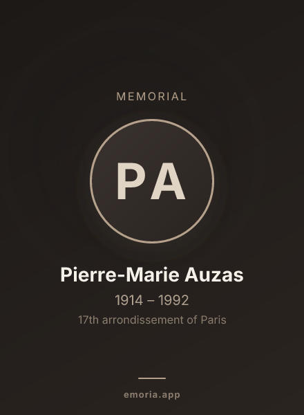 Memorial portrait of Pierre-Marie Auzas