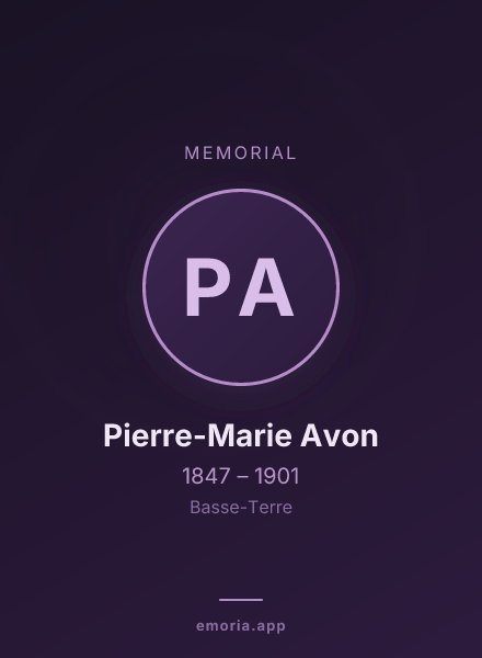 Memorial portrait of Pierre-Marie Avon