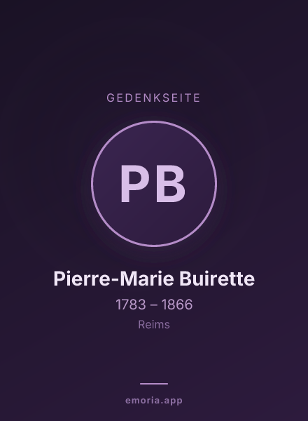Gedenkportrait von Pierre-Marie Buirette