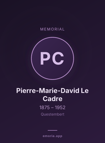 Memorial portrait of Pierre-Marie-David Le Cadre