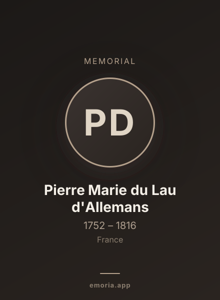Memorial portrait of Pierre Marie du Lau d'Allemans