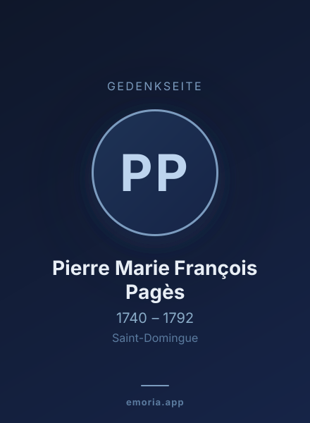 Gedenkportrait von Pierre Marie François Pagès