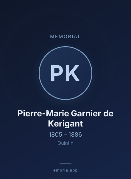 Memorial portrait of Pierre-Marie Garnier de Kerigant