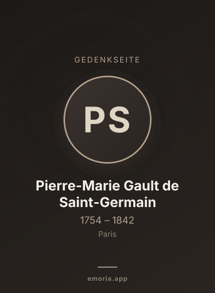 Gedenkportrait von Pierre-Marie Gault de Saint-Germain