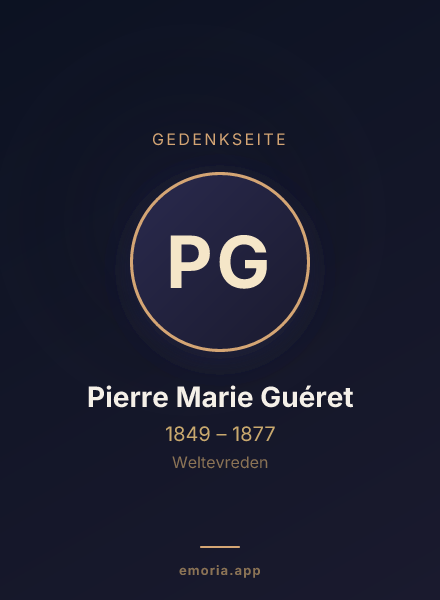 Gedenkportrait von Pierre Marie Guéret