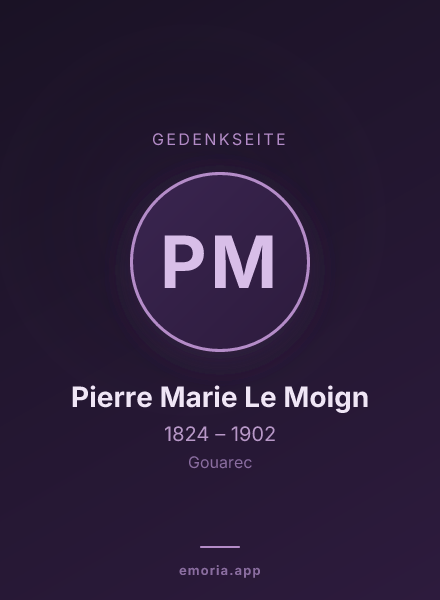Gedenkportrait von Pierre Marie Le Moign