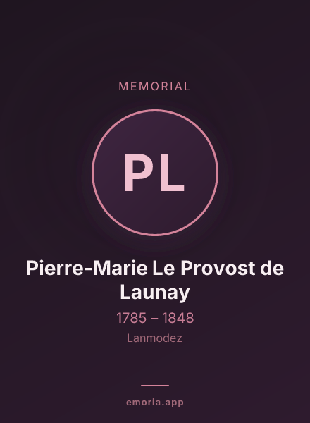 Memorial portrait of Pierre-Marie Le Provost de Launay