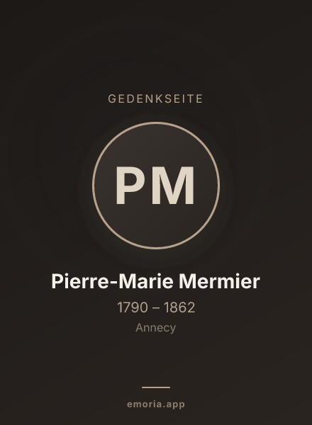 Gedenkportrait von Pierre-Marie Mermier