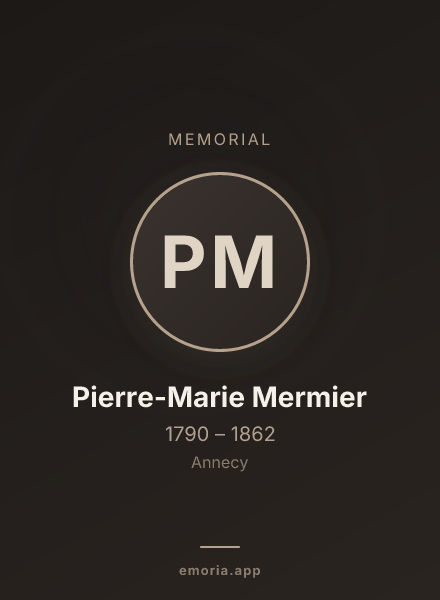 Memorial portrait of Pierre-Marie Mermier