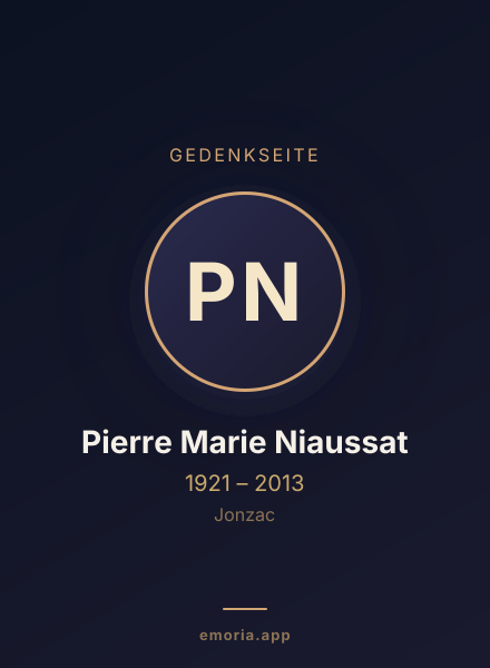 Gedenkportrait von Pierre Marie Niaussat