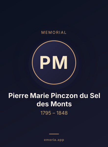 Memorial portrait of Pierre Marie Pinczon du Sel des Monts