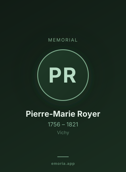 Memorial portrait of Pierre-Marie Royer
