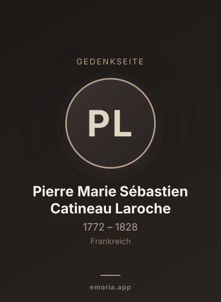 Gedenkportrait von Pierre Marie Sébastien Catineau Laroche